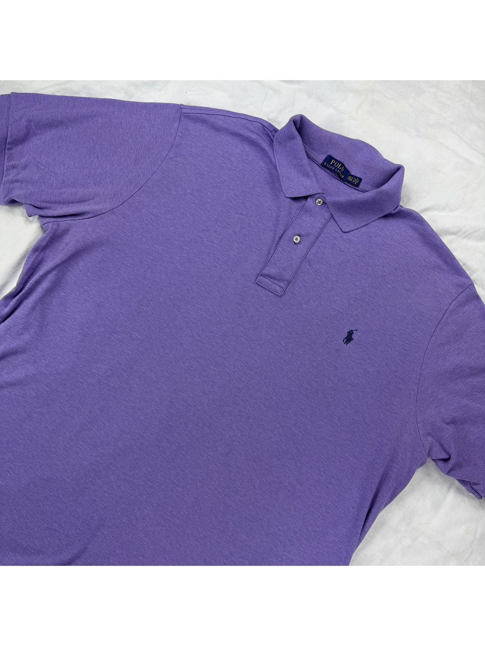 Polo Ralph Lauren Mens 2XLT Tall Purple Heather Soft Cotton Jersey Polo Shirt